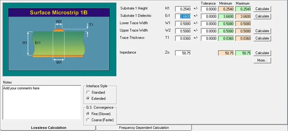 PCB Impedance Control Calculation Polar Si9000